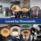 Loka Chai Maker for Authentic Masala Chai & Chai Latte | Easy Clean Stainless Steel Stovetop Tea Maker with Innovative Chai Fountain | Non-Stick Ceramic, 20oz (3 Cups) - (Silicone Strainer)