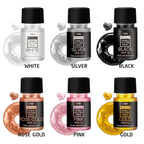 Edible Glitter Paint - 6 Colors Food Grade Metallic Glitter Cake Paint for Cake Decorating, Baking, Cupcakes, Cookies - Shimmer Art Decorative Liquid Edible Paint Food Coloring for Fondant, Donuts