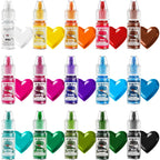 Oil Based Food Coloring - 15 Vibrant Rainbow Colors Edible Oil Food Dye Set, Flavorless Concentrated Oil Based Food Coloring for Chocolate, Baking, Cake Decorating, Candy Melts, Cookies, Frosting - 0.25 Fl. Oz