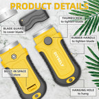 DIYSELF Razor Blade Scraper | 1 Pack Razor Scraper with 15 Razor Blades | Razor Blade Scraper Tool Kitchen | Glass Scraper | Window Scraper | Glass Stove Top Scraper | Paint Scraper | Cooktop Scraper