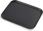 New Star Foodservice 25095 Restaurant Grade Non-Slip Tray, Plastic, Rubber Lined, Rectangular, 14-Inch x 18-Inch, Black