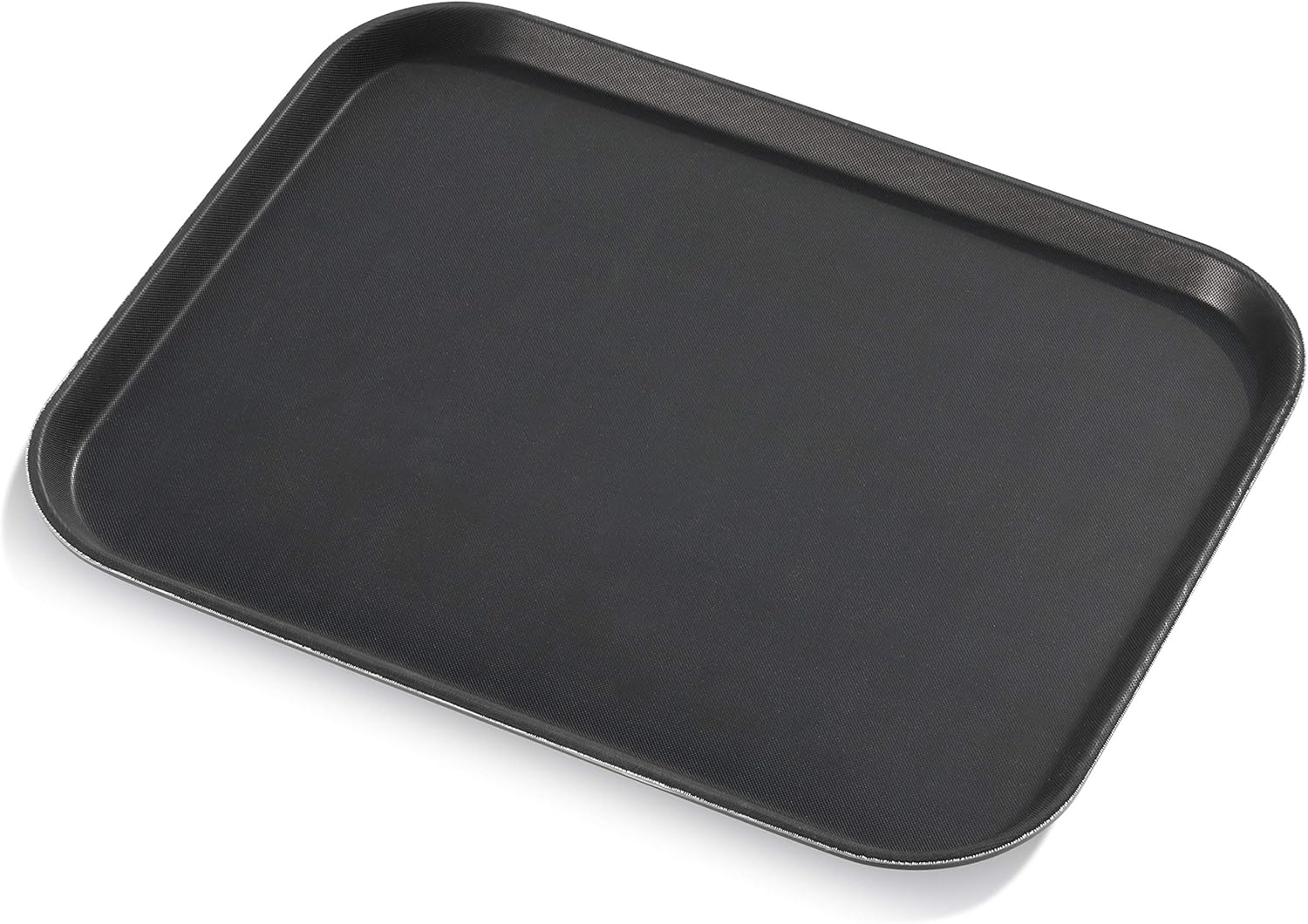 New Star Foodservice 25095 Restaurant Grade Non-Slip Tray, Plastic, Rubber Lined, Rectangular, 14-Inch x 18-Inch, Black