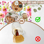 Floral Watercolor Dish Drying Mat Colorful Flowers Coffee Bar Mat for Countertop Hide Stain Rubber Backed Absorbent Dish Drainer Rack Pad Coffee Pot Espresso Machine Dining Room Decor 11.8 x 19.7 Inch