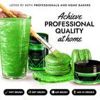 MONÉGASQUE Green Edible Glitter for Drinks 7g – Edible Glitter for Cakes & Cocktails – Green Luster Dust for Drinks – Halloween Drink & Cake Decorations Dust Powder Spray – Cocktail & Drink Shimmer