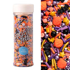 Sweets Indeed Toil & Trouble Halloween Sprinklefetti Mix – 4 oz Jar | Sprinkles with Pumpkins, Bats, Jimmies, Nonpareils, Sugar Pearls & Quins | Spooky Cookie & Cupcake Decorations