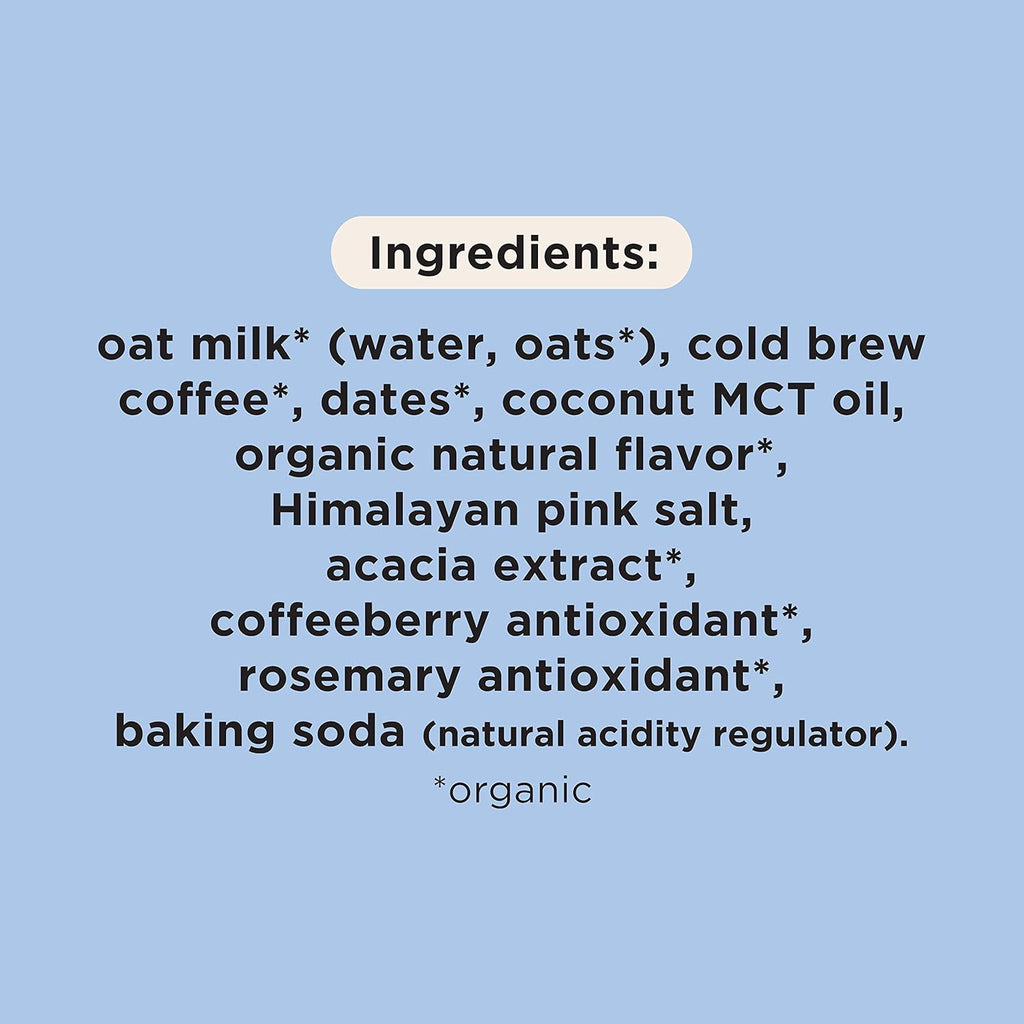 Pop & Bottle, Oat Milk Lattes - Cold Brew, Maca, Antioxidants, Ashwagandha, MCT Oil, Collagen, Organic, Diary Free, Gluten Free, Lightly Sweetened with Dates - Variety, 8 Fl Oz (12 Pack)