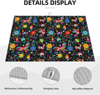 Mexican Colorful Bird and Floral Abstract Dish Drying Mats for Kitchen Counter, 18x24 inch Absorbent Decorative Microfiber Drying Pad, Anti-Slip & Absorption for Sink Small Appliances, Home Decor