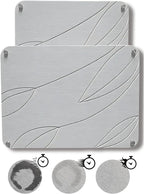 2 PCs Nesting Stone Drying Mat for Kitchen Counter - Fast Drying Mat - Diatomaceous Earth Dish Drying Mat with Non-Slip Feet - Heat Resistant Stone Drying Mat - Stone Dish Drying Mat for Kitchen