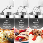 Kitchen in the box 7QT 900W 10-Speed Stand Mixer, Tilt-Head Kitchen Electric Mixer with Dough Hook, Whisk & Flat Beater(Frost White)