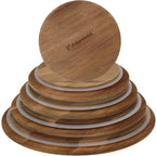 Glass Mixing Bowls Acacia Lids - (Bowls Not Included) Lids are compatible with all Glass Mixing Bowls Set