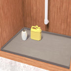 URMONA Waterproof Silicone Under Sink Mat 28'' x 22'' Shelf Liner for Kitchen and Bathroom, Cabinet and Counter Protector, Storage and Organizers, Litter Mat, Pet Cat Puppy Essentials(Beige)