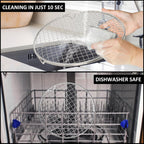 Cooling Racks Set with 2 x Dish Racks, 1 x 12" Basting Cover Dome and 2 x Oil Bottle, Premium 304 Stainless Steel Steamer & Canning Rack for Cooking and Baking