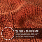 Old Fashion 100% Cotton Dishcloths - Set of 4 Mixed Colors - 2 Pumpkin Spice/2 Natural -11" x 11"