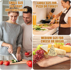 Patelai 12 Packs Wooden Cutting Board Set with Handles Large Kitchen Serving Plain Chopping Board Bulk Gifts for Mom for Vegetables Meat Pizza Cheese Fruit Bread(Walnut,15 x 7 Inch)