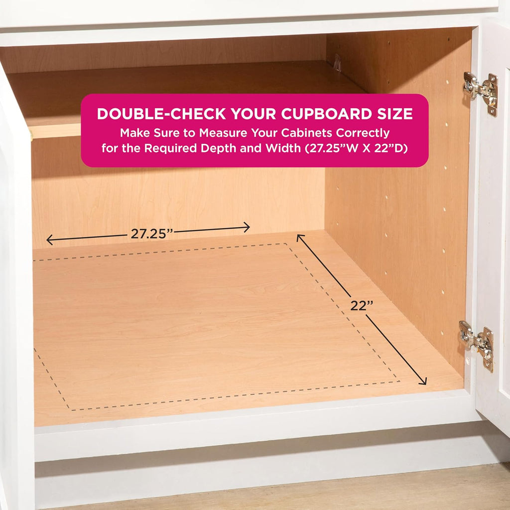 HOLDN’ STORAGE Heavy-Duty Premium Collection Pull Out Cabinet Organizer, Cabinet Drawer Slide Outs, Lifetime Limited Warranty - Basket Size 26" W x 21" D x 5" H, Anti-Rust Chrome Finish