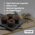 ProDough High Protein- Gluten Free Cupcake Mix, Low Carb, 13g of Protein per Cupcake, No Added Sugars, Keto Friendly, Makes 12, Healthy Dessert (Vanilla)