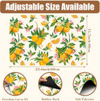 Dish Drying Mat Orange Fruit Floral Coffee Bar Mat for Countertop Hide Stain Rubber Backed Dish Drainer Rack Pad Coffee Maker Espresso Machine Dining Room Decoration 15.7 x 23.6 Inch