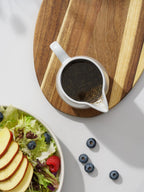 famiware Milkyway 13oz Creamer with Handle, Ceramic Coffee/Milk/Sauce/Serving/Salad Pitcher Jug, Stoneware Maple/Syrup Dispenser, Milk Frother Cup, Microwave and Dishwasher Safe, Light Gray