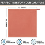 Kitinjoy 100% Cotton Kitchen Dish Cloths, 8 Pack Waffle Weave Ultra Soft Absorbent Dish Towels for Drying Dishes Quick Drying Kitchen Towels Dish Rags, 12 X 12 Inches, Coral