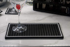 Highball & Chaser Bar Mat 12in x 6in. 1cm Thick Durable and Stylish Bar Mat for Spills, Service Mat for Coffee, Bars, Restaurants CounterTop Dish Drying Mat, Glass Drying Mat (1 pack)