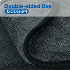 HOMEXCEL Car Drying Towel (36"x 24"), 1200GSM Ultra Absorbent Car Cleaning Cloth, Streak-Free Microfiber Drying Towel, Great for Cars, Trucks, SUVs, RVs, Motorcycles, 2 Packs