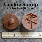 Wood Cookie Stamp, 2.5 Inch (Sequoia Tree CS-065)