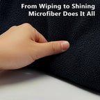 Blue Horizon Microfiber Cleaning Towels, 36-Pack Reusable Shop Towels, Ultra Soft Plush Wash-Cloths, Microfiber Detailing Cleaning Cloths for Car, Household and Commercial (Black, 16" x 16")