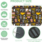 Coffee Dish Drying Mat,16"X24" Absorbent Fast Dish Drying Mat for Kitchen Counter Pot and Pan, Kitchen Accessories