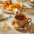 Sweese 6 Ounce Cappuccino Cups with Saucers, Porcelain Double Espresso Cups Set of 4 - Yellow