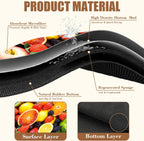 Fresh Fruits Dish Drying Mat for Kitchen Counter Coffee Bar Mat Hide Stain Absorbent Non-Slip Rubber Backed Drying Rack Pad Espresso Machine Coffee Bar Accessories 11.8 x 19.7 Inch