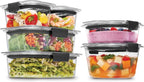 Rubbermaid Brilliance® Round and Rectangular Leak Proof Food Storage Containers, 12 Piece Set
