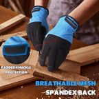 HANDLANDY Work Gloves for Men & Women, Utility Mechanic Working Gloves Touch Screen, Flexible Yard Work Gloves