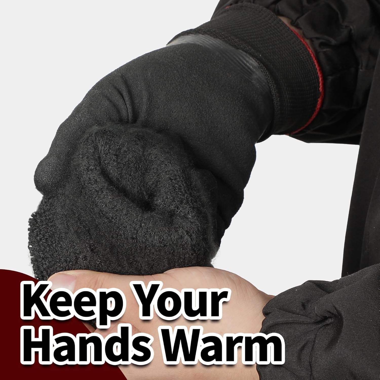 Schwer 2 Pairs FreezeGuard Winter Work Gloves, ANSI A2 Cut Resistant Freezer Gloves for Outdoor Cold Weather Keep Hands Warm, Waterproof Gloves for Shoveling Snow, Ice Fishing, XL