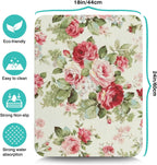 Rubber Dish Drying Mat for Kitchen Counter Large Red Roses Floral Washable Quick Home Coffee Pad Fit Under Sink,Bar,Utensils or Stemware (24x18in)