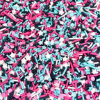 Manvscakes, pink sprinkles, valentines, cake sprinkles, gluten free, cookies, chocolate, fondant, princess topping, ice cream, edible, dessert decoration (Black Pink Blue)