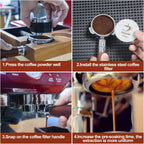 2 Packs 53.5 Puck Screen with Stand - Metal Espresso Coffee Filter, Reusable Puck Screen Replacement, Perfect Espresso Distribution Tool Compatible with Espresso Machine 54mm Portafilter Basket