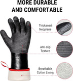 ThermoPro 932°F Heat Resistant BBQ Gloves, 17" Waterproof Oven & Grill Gloves, Oil & Slip-Resistant Neoprene Grill Mitts for BBQ, Fire Pit, Rotisserie, Smoker Accessories Gifts for Men and Women
