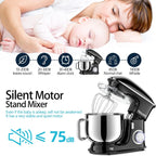 HOWORK 8.5QT Stand Mixer, 660W 6+P Speed Tilt-Head, Electric Kitchen Mixer With Dishwasher-Safe Dough Hook, Beater, Wire Whip & Pouring Shield (8.5 QT, Black)