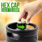 NutriChef Nitro Cold Brew Coffee Maker - 64Oz Stainless Steel Home Brew Coffee Keg w/Adjustable Pressure Regulator, Nitrogen Coffee Growler Machine Dispenser System, Stout Creamer Faucet NCNTROCB20