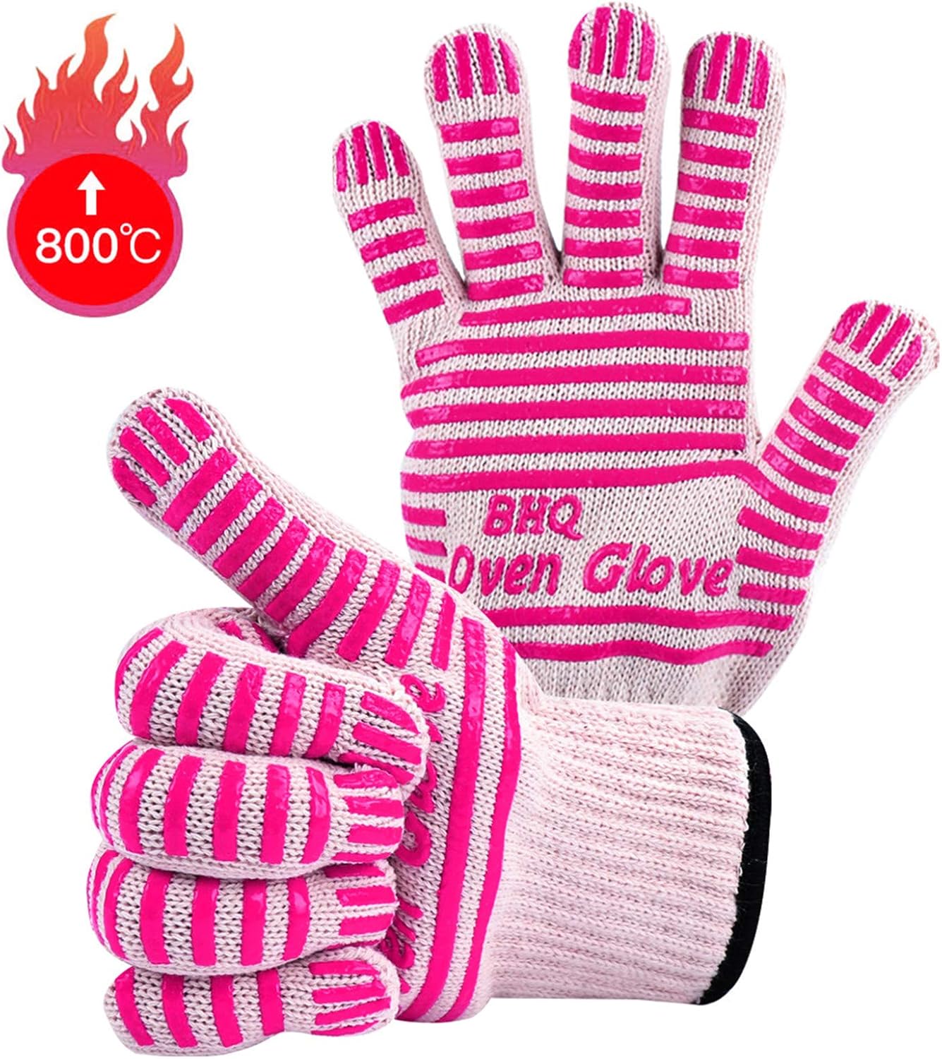 CZSYZCZS Extreme Heat Resistant Oven Gloves - 932F - Cooking Gloves for BBQ, Grilling, Baking,Cutting, Smoker Fireplace