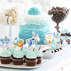 36Pcs Little Pumpkin Cupcake Toppers Blue Pumpkin Cupcake Picks Little Pumpkin Baby Shower Cake Decorations Thanksgiving Party Cake Decorations Kids Birthday Party Supplies