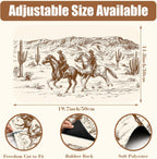 Dish Drying Mat Desert with Cowboys Coffee Bar Mat for Countertop Absorbent Rubber Backed Hide Stain Dish Drainer Rack Pad Espresso Machine Dining Room Decoration 11.8 x 19.7 Inch