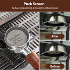 54mm Bottomless Portafilter - Breville Compatible Naked Portafilter, Rosewood Handle & 18-20g Filter Basket & Puck Screen Included, Fits Barista Express, Pro, Touch, Bambino Plus, Infuser