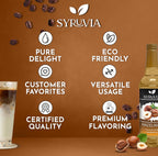 Syruvia Hazelnut Syrup for Coffee 25.4 fl oz Hazelnut Flavored Coffee Syrup