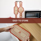 Silicone Sourdough Bread Sling Mat - 2Set Oval Round Dough Baking Slings for Dutch Oven, NonStick High Degree Kitchen Sour Cookie Making Loaf Pan Lifter Liner, Reusable Transfer Mats With Long Handles