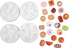 Lovely Small Items Silicone Fondant Molds Set For Cake Topper, Gumpaste, Candy & Chocolate, Polymer Clay and More (Round Food Items)
