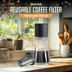 HEXNUB Reusable Coffee Filter for Fellow Stagg XF - Stainless Steel Paperless Pour Over Brewing, Sustainable Mesh Filter for Fellow Coffee Makers