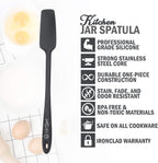 Silicone Jar Spatula | 600F Heat Resistant Non-Stick Rubber Scraper | Perfect for Jars, Smoothies, Blenders | One Piece Utensils | Durable Kitchen Cookware (UpGood Professional Spatulas, Grey)