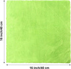 Shimeyao 30 Pcs Edgeless Microfiber Plush Towels for Cars Detailing Drying Wash Polishing Absorbent Cleaning Cloths, 500 GSM, 16 x 16 Inch(16 x 16 Inch,Multicolor,30 Pcs)