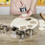 Biscuit Cutter Set for baking 2inch 2.5inch 3inch 3.5inch 4inch 5inch large size Round Cookies Cutter with Handle Professional Baking Dough Tools 6pcs set
